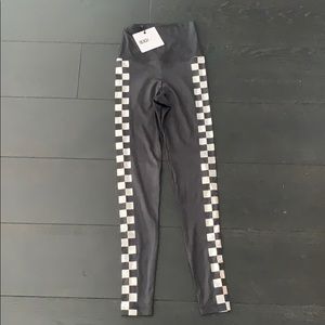 Black and silver beach riot leggings